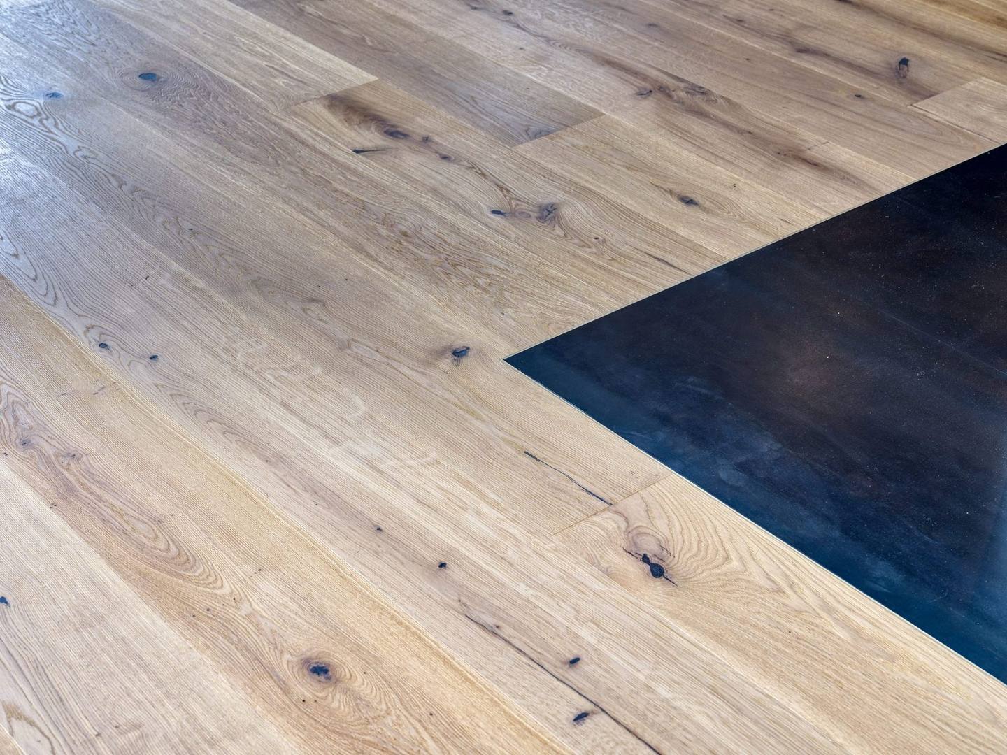 Ausgeführter Holzboden, Detailaufnahme